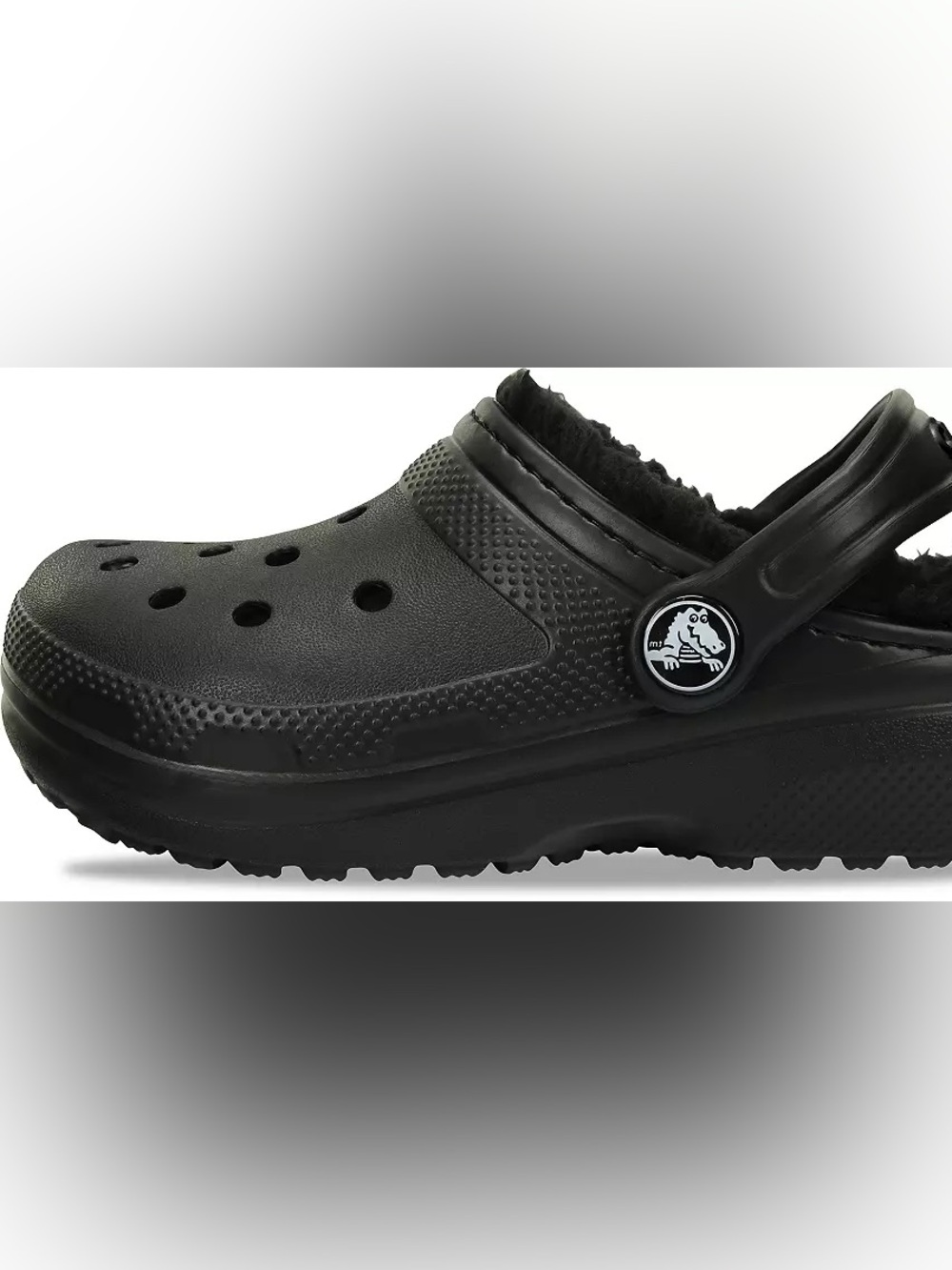 CROCS Kids Classic Lined Clog - Black - Picture 4 of 6